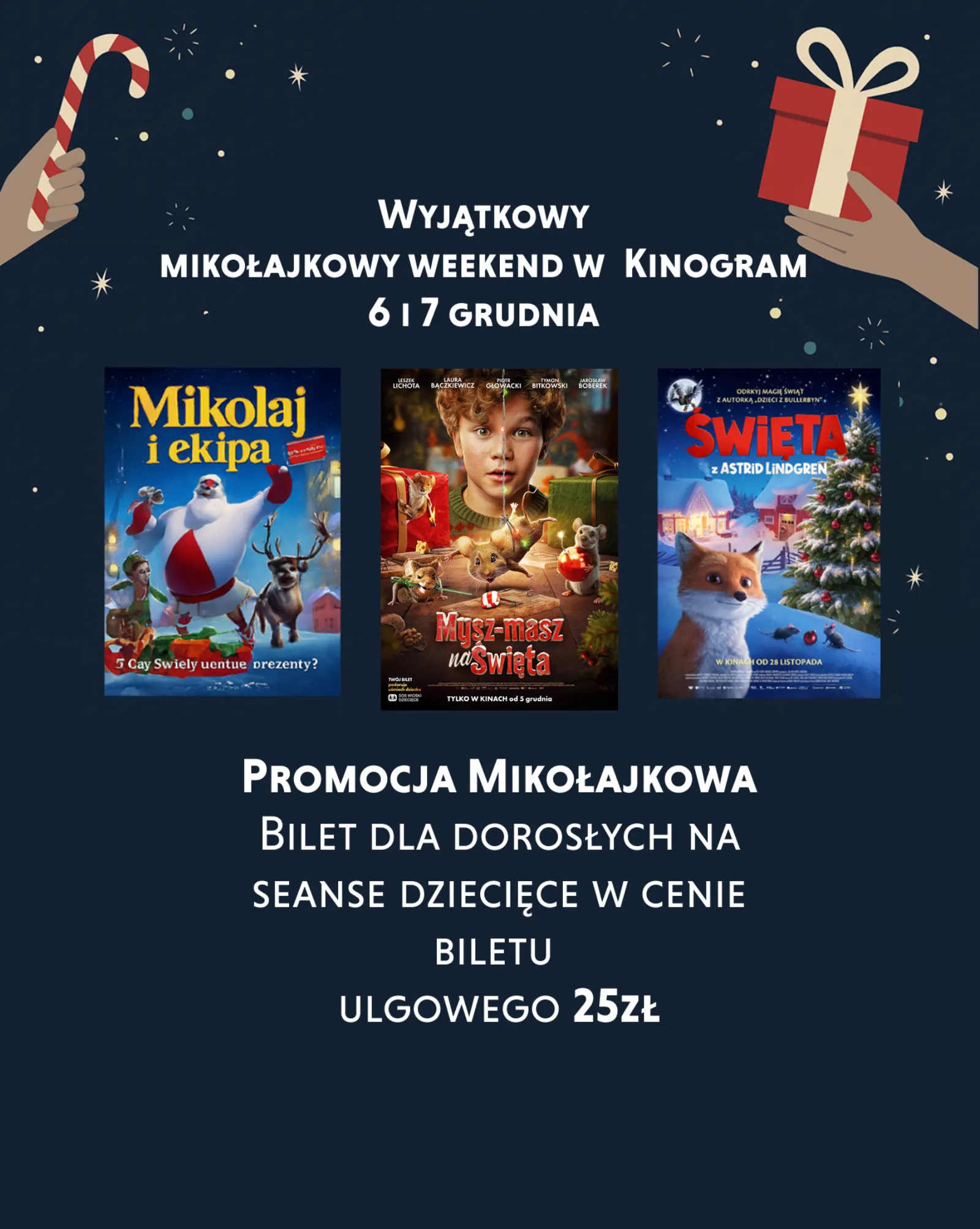 Wyjątkowy mikołajkowy weekend w Kinogram – 6 i 7 grudnia